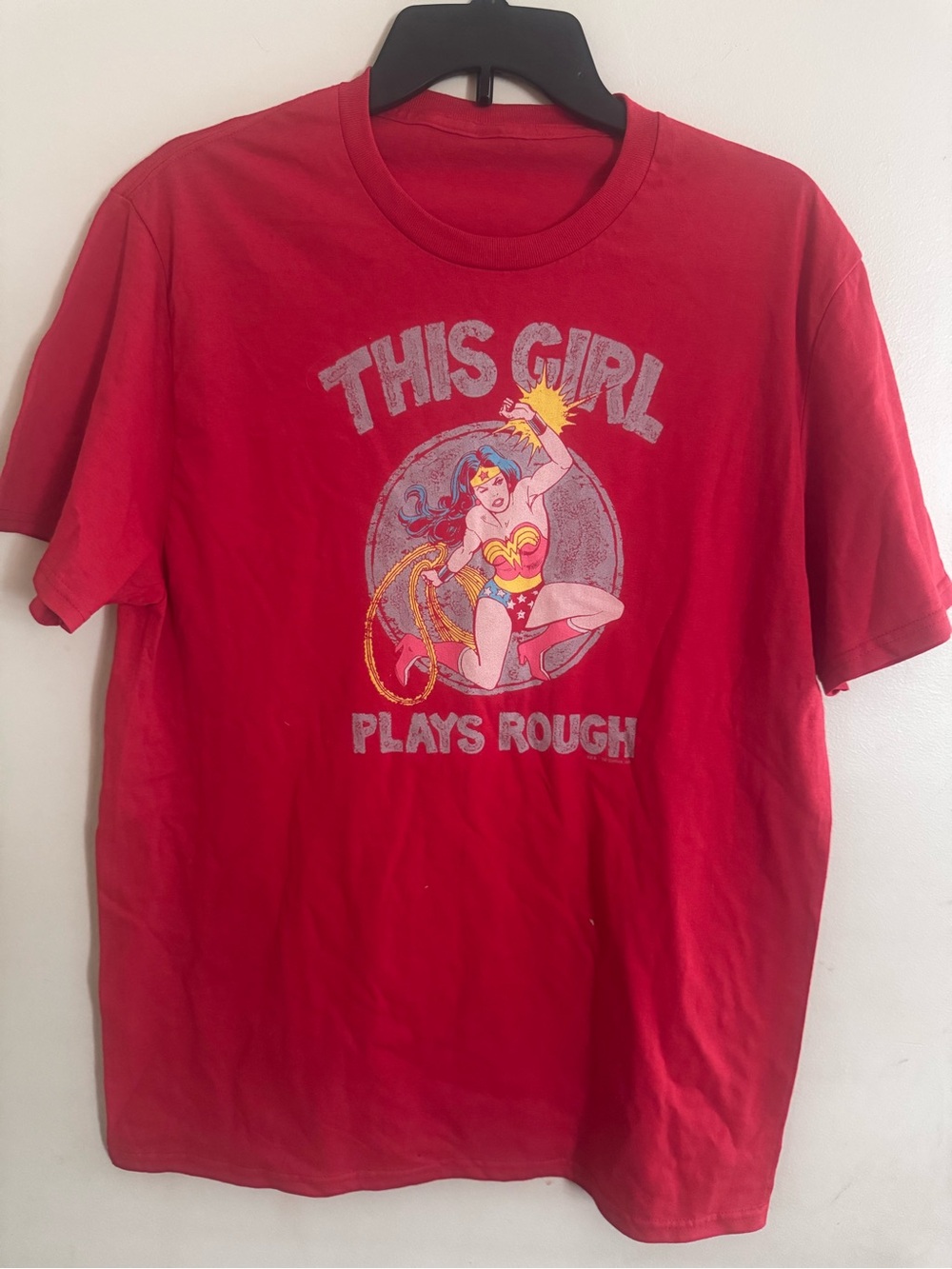 Girls' Red Wonder Hero Graphic Tee - This Girl Plays Rough